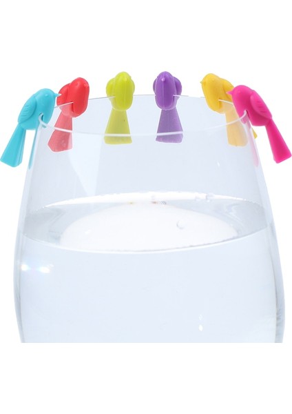 6 Adet Silikon Kuş Göğüsleri Şarap Kadehi Mark Şarap Kadehi Tanıyıcı Bardak Ayırıcı (Karışık Renk) (Yurt Dışından) fiyatları