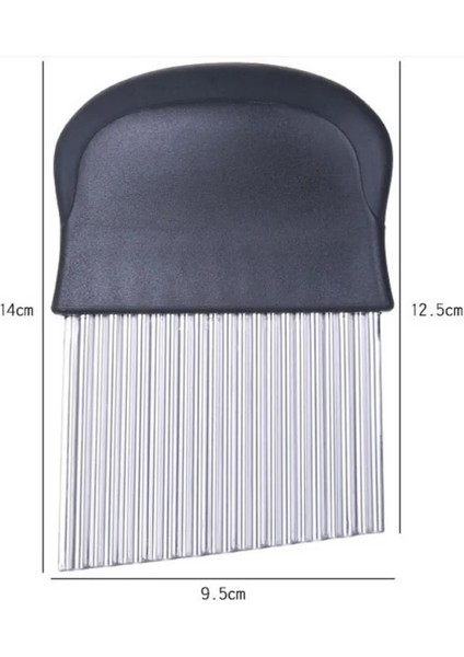 Fotoğraf Renk Stili Paslanmaz Çelik Patates Cipsi Dilimleme Hamur Sebze Meyve Kırışık Dalgalı Dilimleme Bıçağı Patates Kesici Doğrayıcı Fransız Kızartma Makinesi (Yurt Dışından)