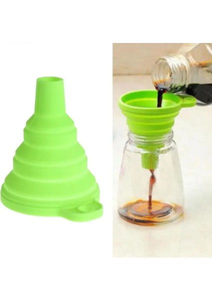 Rastgele Renk 1 Adet Tarzı Kitchen Accessories Silicone Folding Funnel Mini Oil Liquid Dispensing Deflector Tools Collapsible Style Hopper Kitchen Gadgets (Yurt Dışından) modelleri