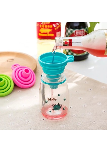 Rastgele Renk 1 Adet Tarzı Kitchen Accessories Silicone Folding Funnel Mini Oil Liquid Dispensing Deflector Tools Collapsible Style Hopper Kitchen Gadgets (Yurt Dışından) fırsatları