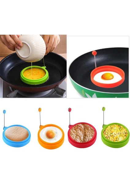 Turuncu Tarzı Yeni Silikon Kızarmış Yumurta Gözleme Halkası Omlet Kızarmış Yumurta Yuvarlak Şekillendirici Yumurta Kalıbı Pişirme Kahvaltı Için Kızartma Tavası Fırın Mutfak Sıcak (Yurt Dışından)