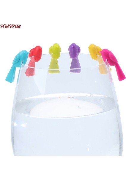 B1.98 Stili 6 Adet Silikon Kuş Şekli Ananas Şekli Yay Şekli Göğüsler Şarap Kadehi Işareti Şarap Kadehi Tanıyıcı Fincan Ayırıcı Sıcak (Yurt Dışından) modelleri