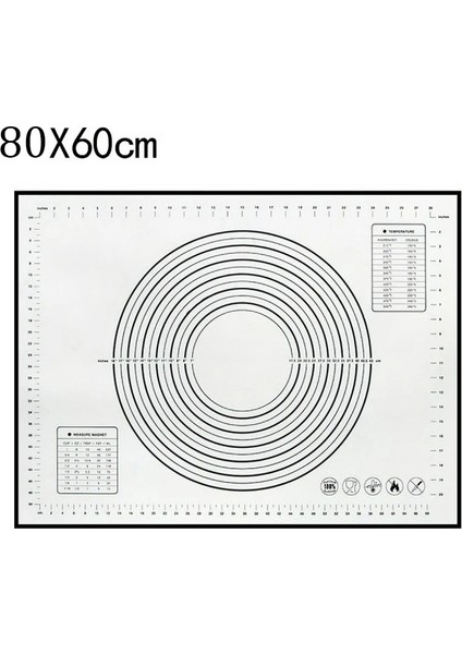 80 x 60 Stili Büyük Mutfak Aletleri Silikon Pişirme Paspasları Levha Pizza Hamur Yapışmaz Pasta Pişirme Araçları Mutfak Aksesuarları Gereçler Malzemeleri (Yurt Dışından)