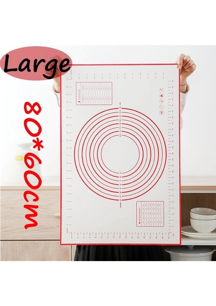 80 x 60 Stili Büyük Mutfak Aletleri Silikon Pişirme Paspasları Levha Pizza Hamur Yapışmaz Pasta Pişirme Araçları Mutfak Aksesuarları Gereçler Malzemeleri (Yurt Dışından) indirimleri