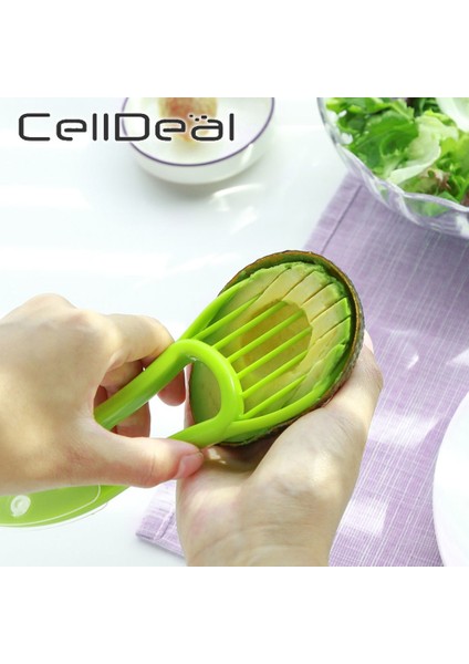 Yeşil Stil 3 1 Shea Tart Dilimleme Avokado Yağı Meyve Soyucu Işlevli Meyve Kesici Hamuru Ayırıcı Plastik Mutfak Sebze Araçları (Yurt Dışından)