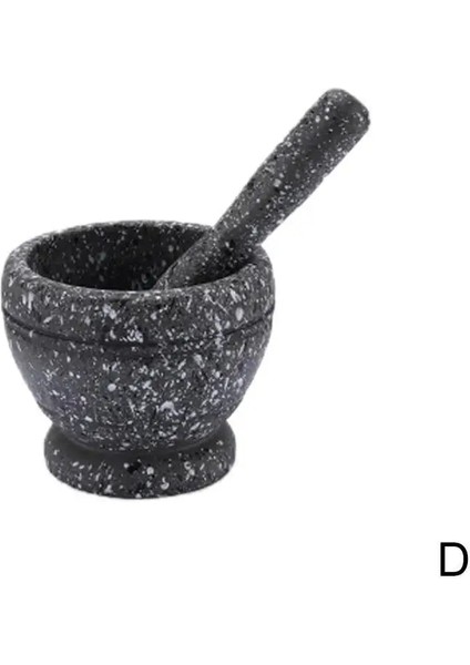 Granitik Desen Stili 1 Adet Granit Tahıl Sarımsak Ezici Reçine Beyaz Granit Taşlama Kase Sarımsak Presi Ot Biber Karıştırma Potu Mutfak Aracı (Yurt Dışından)