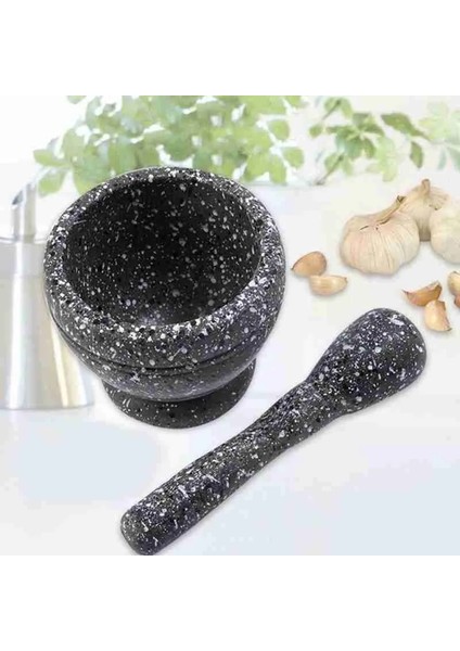 Granitik Desen Stili 1 Adet Granit Tahıl Sarımsak Ezici Reçine Beyaz Granit Taşlama Kase Sarımsak Presi Ot Biber Karıştırma Potu Mutfak Aracı (Yurt Dışından) modelleri