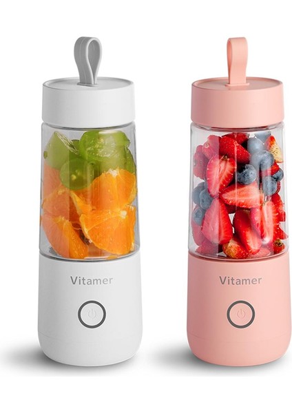 330ML Mavi Stil 350ML Taşınabilir Elektrikli Meyve Sıkacağı USB Şarj Edilebilir Smoothie Blender Makinesi Mini Meyve Sıkma Mikser Bardak Şişe Mutfak Aracı (Yurt Dışından)