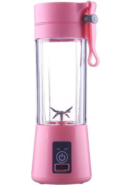 Pembe Tarzı 6 Bıçak Mini Taşınabilir Mikser Elektrikli Sıkacağı Makinesi USB Şarj Edilebilir Meyve Sıkacağı Bardak Ev Suyu Blender Meyve Mutfak Robotu (Yurt Dışından)