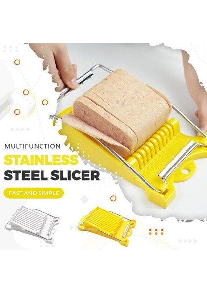 Küçük Stil Manuel Dilimleyiciler Öğle Yemeği Et Paslanmaz Çelik Kesici Yumurta Jambon Peynir Dilimleyici Ev Çok Fonksiyonlu Manuel Sebze Kesici Aracı (Yurt Dışından)
