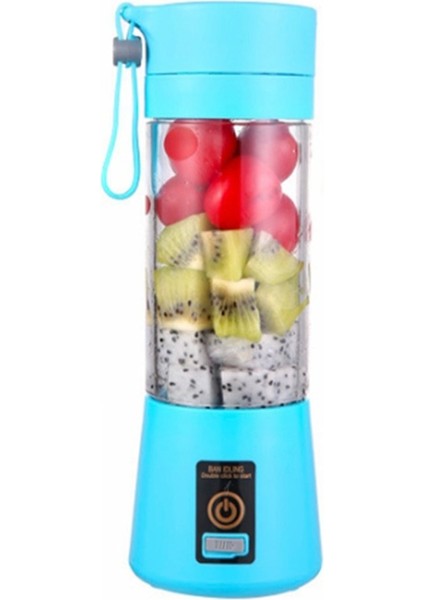 Mavi Stil Şarj Edilebilir Mikser USB Elektrikli Meyve Sıkacağı El Smoothie Maker Blender Karıştırma Mini Taşınabilir Mutfak Robotu Sıkacağı (Yurt Dışından)
