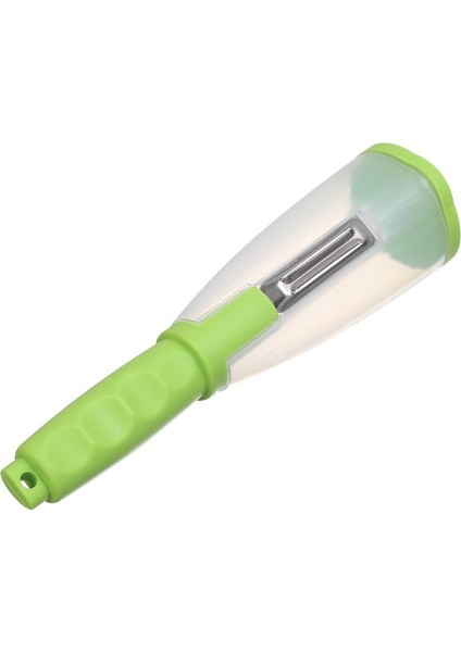 Yeşil Stil Soyucu Saplı Rulo Cilt Tüpü Saklama Kutusu Elma Havuç Salatalık Paslanmaz Çelik Çok Fonksiyonlu Depolama Tipi Soyma Bıçağı (Yurt Dışından)