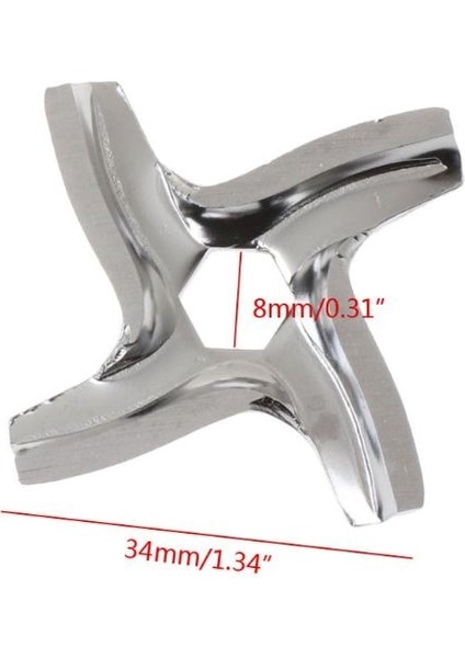 50LF 3 Adet Paslanmaz Çelik Metal Kıyma Makinesi Parçaları 4 Bıçaklı Altıgen Kıyma Bıçağı (Yurt Dışından)