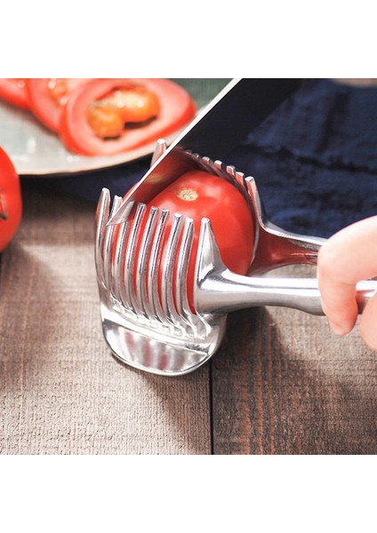 Dilimleme Limon Patates Sabit Dilimleme Aracı Domates Soğan Anti-Kesme El Paslanmaz Çelik Meyve Bıçağı Mutfak Mükemmel Dilimleme Kesme (Yurt Dışından) fiyatları