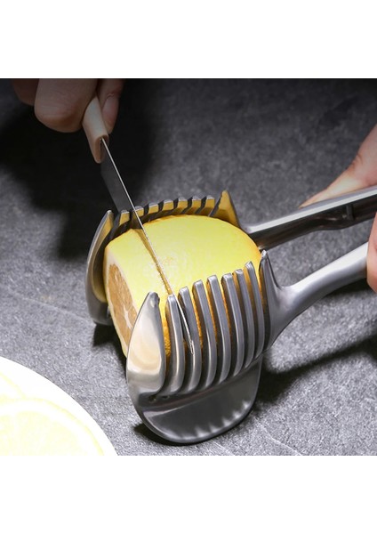 Dilimleme Limon Patates Sabit Dilimleme Aracı Domates Soğan Anti-Kesme El Paslanmaz Çelik Meyve Bıçağı Mutfak Mükemmel Dilimleme Kesme (Yurt Dışından) fırsatları