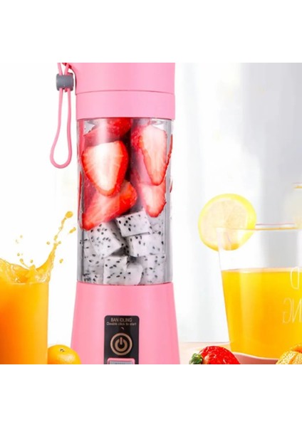 Mavi Stil Şarj Edilebilir Mikser USB Elektrikli Meyve Sıkacağı El Smoothie Maker Blender Karıştırma Mini Taşınabilir Mutfak Robotu Sıkacağı (Yurt Dışından)