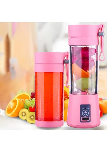 Mavi Stil Şarj Edilebilir Mikser USB Elektrikli Meyve Sıkacağı El Smoothie Maker Blender Karıştırma Mini Taşınabilir Mutfak Robotu Sıkacağı (Yurt Dışından)
