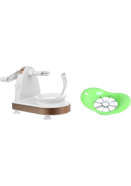 Beyaz ve Meyve Kesim Tarzı Meyve Elma Makinesi Soyucu Dilimleme Kesici Bar Ev El-Krank Kırpma Kesici Meyve Sebze Araçları Mutfak Alet Aksesuarları (Yurt Dışından)