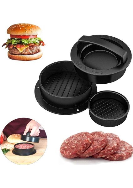 125X125X60MM Yuvarlak Şekil Hamburger Presi Kıyma Et Turtası Yapışmaz Şef Pirzola Kıyma Kalıp Sığır Izgara Burger Maker Biftek Biftek Makinesi (Yurt Dışından)