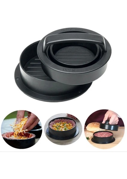 125X125X60MM Yuvarlak Şekil Hamburger Presi Kıyma Et Turtası Yapışmaz Şef Pirzola Kıyma Kalıp Sığır Izgara Burger Maker Biftek Biftek Makinesi (Yurt Dışından)