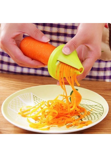 Yeşil Stil Ev Mutfak 1 Adet Mutfak Çok Fonksiyonlu Kesici Yaratıcı Spiral Tel Kesici Döner Kesici Kesim Sebze Rende Kichen Aracı (Yurt Dışından) fırsatları