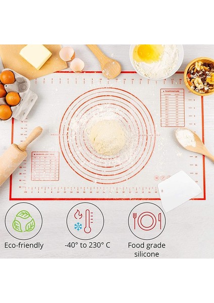 50 x 60 Stil Büyük Mutfak Aletleri Silikon Pişirme Paspasları Levha Pizza Hamur Yapışmaz Pasta Pişirme Araçları Mutfak Aksesuarları Gereçler Malzemeleri (Yurt Dışından) modelleri