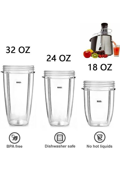 Spor Kapak Stili Oz Elektrikli Meyve Sıkacağı Fincan Kupa Nutribullet 900W 600W Yedek Mermi Sıkacağı Ev Restoran Bar Sıkacağı Kupası (Yurt Dışından)