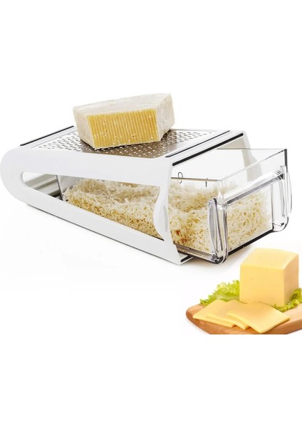 Beyaz Bir Stil Rende Sebzeler Parmesan Dilimleme Parçalayıcı Lahana Peynir Kesici Için Çok Paslanmaz Çelik Konteyner Mutfak Aksesuarları ile (Yurt Dışından) fiyatları