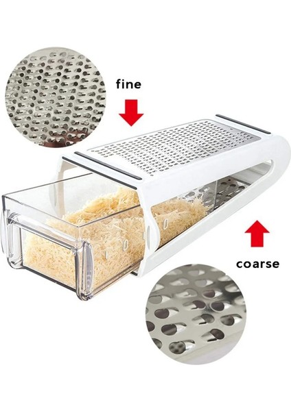 Beyaz Bir Stil Rende Sebzeler Parmesan Dilimleme Parçalayıcı Lahana Peynir Kesici Için Çok Paslanmaz Çelik Konteyner Mutfak Aksesuarları ile (Yurt Dışından) fırsatları
