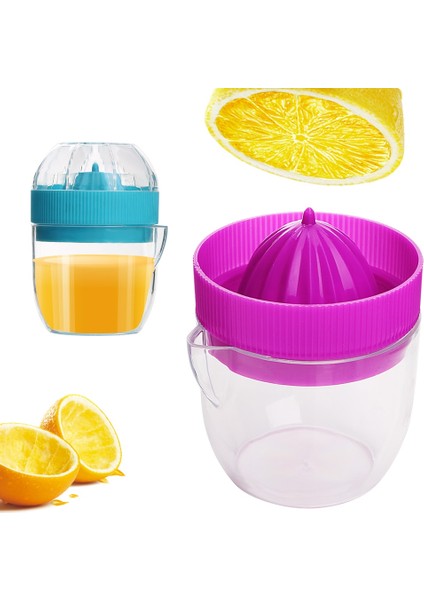 Hılıfe Rastgele Renk Ev Manuel Sıkacağı Portakal Limon Suyu Sıkma Aracı 1 Adet Mini Meyve Suyu Fincan Mutfak Aksesuarları (Yurt Dışından)