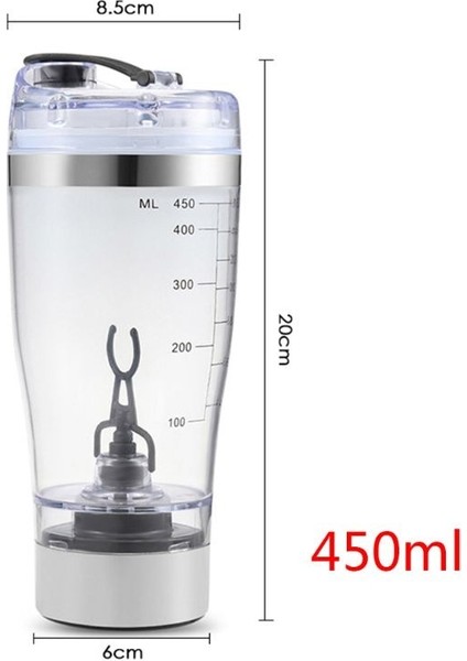 450 ml Stil 450MLML Açık Taşınabilir Elektrikli Protein Tozu Karıştırma Kupası Akülü Otomatik Çalkalayıcı Şişe Karıştırma Karıştırıcı (Yurt Dışından)