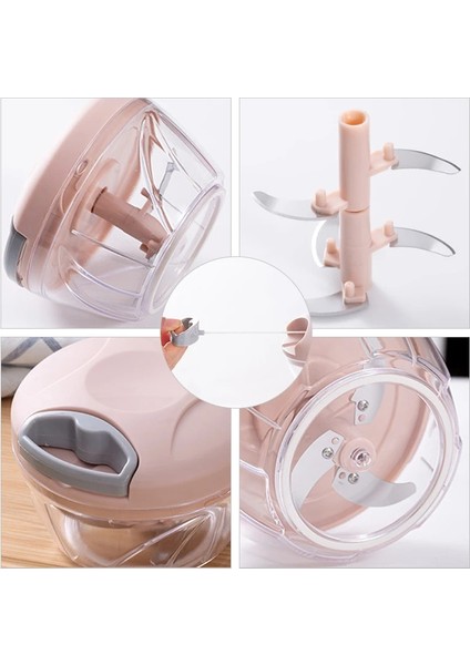 900ML Stili ml Manuel Kıyma Makinesi Taşınabilir Meyve Sebze Parçalayıcı Dilimleme Sarımsak Doğrayıcı Kıyma Karıştırıcı Blender Mutfak Aletleri (Yurt Dışından)