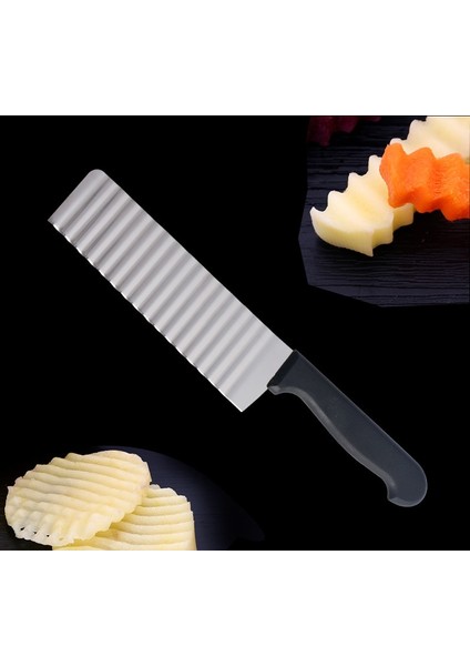 Dilimleyici Stili Paslanmaz Çelik Patates Cipsi Dilimleme Hamur Sebze Meyve Kırışık Dalgalı Dilimleme Bıçağı Patates Kesici Doğrayıcı Fransız Kızartma Makinesi (Yurt Dışından)