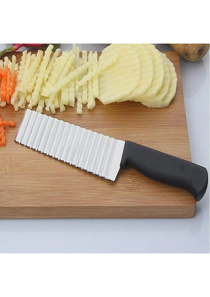 Dilimleyici Stili Paslanmaz Çelik Patates Cipsi Dilimleme Hamur Sebze Meyve Kırışık Dalgalı Dilimleme Bıçağı Patates Kesici Doğrayıcı Fransız Kızartma Makinesi (Yurt Dışından) indirimleri