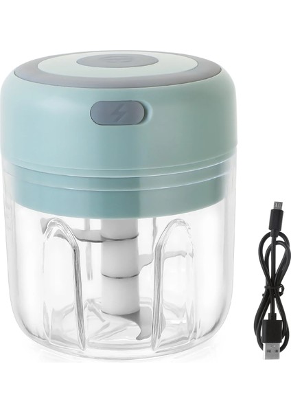 Yeşil 250ML A Stili 1 Adet ml Elektrikli Sarımsak Ezici Sarımsak Presi Sebze Biber Eti Sarımsak Doğrayıcı Presi USB Ezici Makinesi Mutfak Aletleri (Yurt Dışından)