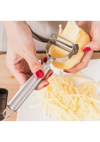 Dilimleyici Stili Paslanmaz Çelik Soyucu Sebze Salatalık Havuç Meyve Patates Çift Planya Rende Planya Mutfak Aksesuarları Mutfak Gadget'ı (Yurt Dışından) fiyatları