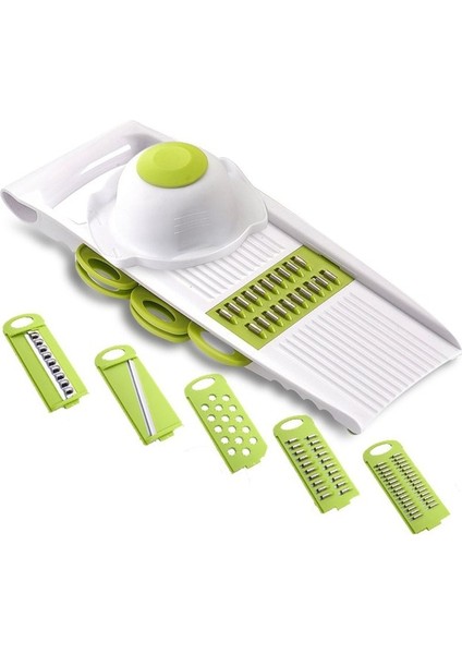 Yeşil Renk Stili Sebze Kesici Mandoline Çok Dilimleme Meyve Soyucu Patates Peynir Rende Doğrayıcı Mutfak Kesme Aksesuarları Araçları (Yurt Dışından)