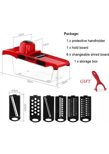 Kırmızı Stil 2 Stili Mutfak Alet Aksesuarları Çok Fonksiyonlu Sebze Meyve Kesici Dilimleyici Rende Öğütücüler Cocina Accesorios De Cocina Utensilios (Yurt Dışından)