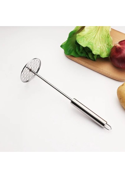 Bir Stil Mutfak Gadget Yaratıcı Çamur Basın Patates Ezici Ricer Püre Suyu Yapıcı Paslanmaz Çelik Patates Kırıcı Itici Meyve Araçları (Yurt Dışından) fırsatları