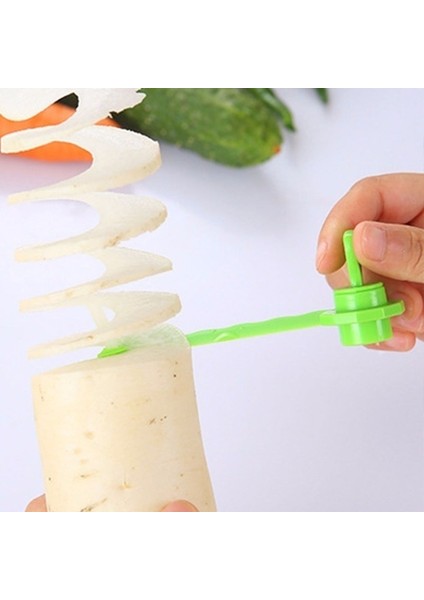 Yeşil Stil Manuel Dilimleyiciler Dıy Patates Cipsi Havuç Vida Dilimleme Mutfak Aksesuarları Sebze Havuç Patates Kesme Spiral Dilimleme Kesici (Yurt Dışından)