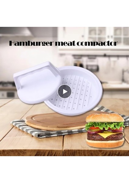 1 Bilgisayar Hamburger Presi Patty Maker Kalıp Et Pres Aleti Yuvarlak Şekil Plastik Et Sığır Izgara Burger Manuel Pres Makineleri Mutfak Aletleri (Yurt Dışından)