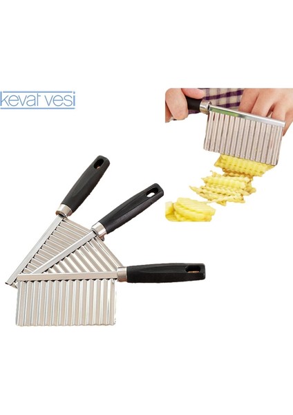 Rastgele Renk Stili Patates Kesici Paslanmaz Çelik Patates Cipsi Fransız Kızartma Kesici Makinesi Patates Dalga Şekli Kesici Bıçağı Havuç Dilimleme Mutfak Aletleri (Yurt Dışından)