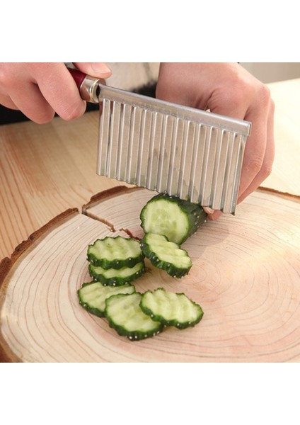 Rastgele Renk Stili Patates Kesici Paslanmaz Çelik Patates Cipsi Fransız Kızartma Kesici Makinesi Patates Dalga Şekli Kesici Bıçağı Havuç Dilimleme Mutfak Aletleri (Yurt Dışından) modelleri