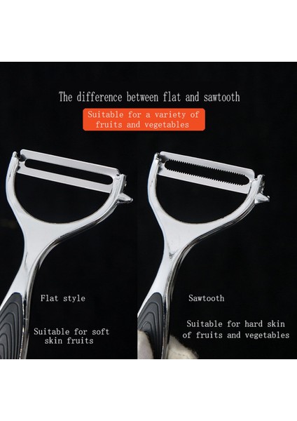 Tırtıklı Ağız Stili Yeni Paslanmaz Çelik Çok Fonksiyonlu Sebze Soyucu Ev Patates Soyma Bıçağı Soyucu Mutfak Meyve Bıçağı Eserdir (Yurt Dışından) modelleri