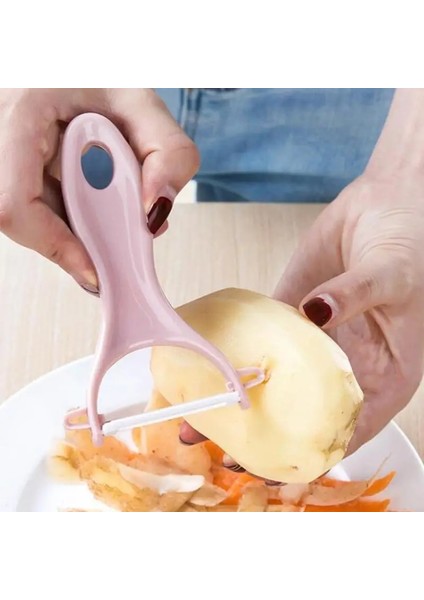 Pembe Stil 1 Adet Sebze Meyve Patates Soyucu Kesici Ev Gadget Soyma Taşınabilir Ev Mutfak Aletleri Aksesuarları Sıcak Satış Yeni (Yurt Dışından) indirimleri