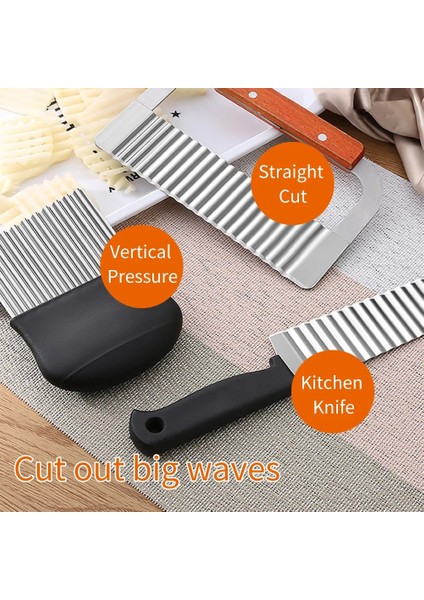 B Tarzı Patates Dalgalı Kenarlı Bıçak Paslanmaz Çelik Mutfak Gadget Sebze Meyve Kesme Soyucu Pişirme Araçları Mutfak Bıçakları Aksesuarları (Yurt Dışından) fiyatları