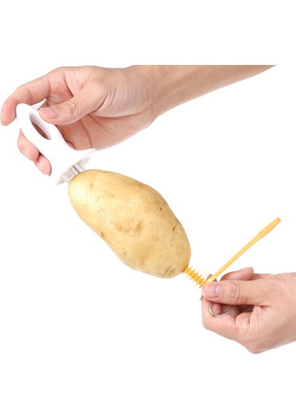 Rastgele Renk 3pc Stili Paslanmaz Çelik + Plaststring Döndür Patates Dilimleme Bükülmüş Patates Dilim Kesici Spiral Dıy Manuel Yaratıcı Mutfak Gadge (Yurt Dışından) fiyatları