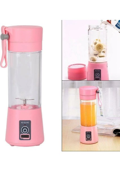 Pembe Tarzı Taşınabilir Blender USB Elektrikli Meyve Sıkacağı Makinesi El Smoothie Maker Mini Mutfak Robotu Kişisel Suyu Blender Fincan (Yurt Dışından)