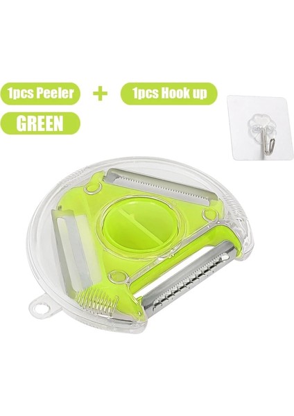 Yeşil Stil Magic Trio Soyucu Set Dilimleme Paslanmaz Çelik Soyucu Parçalayıcı Jülyen Kesici Çoklu Soyma Bıçağı Zesters Rende Mutfak Aleti (Yurt Dışından)