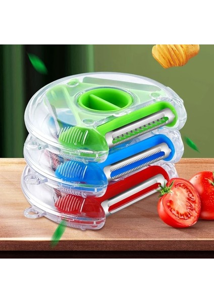 Yeşil Stil Magic Trio Soyucu Set Dilimleme Paslanmaz Çelik Soyucu Parçalayıcı Jülyen Kesici Çoklu Soyma Bıçağı Zesters Rende Mutfak Aleti (Yurt Dışından) fırsatları